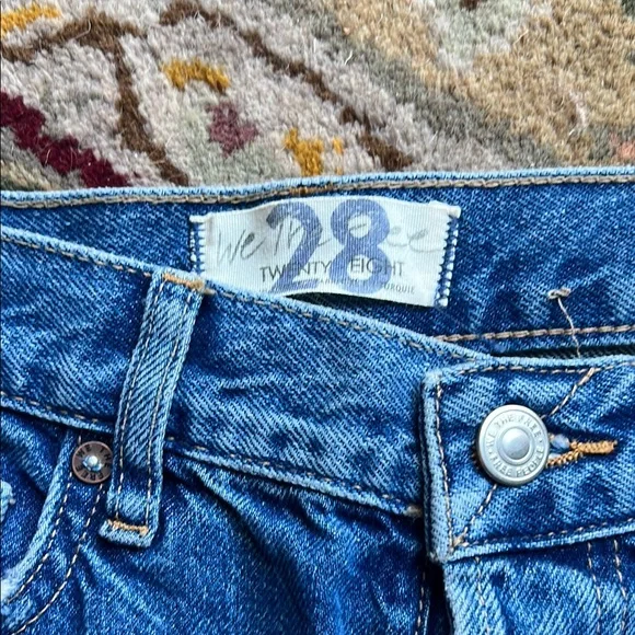 Free People Blue Straight Leg Jeans - Picture 2 of 6